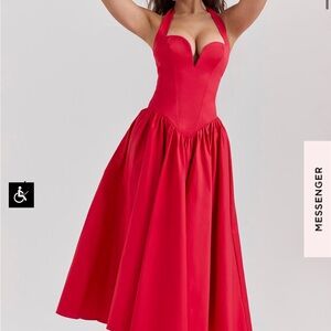 House of CB Red Midi Dress